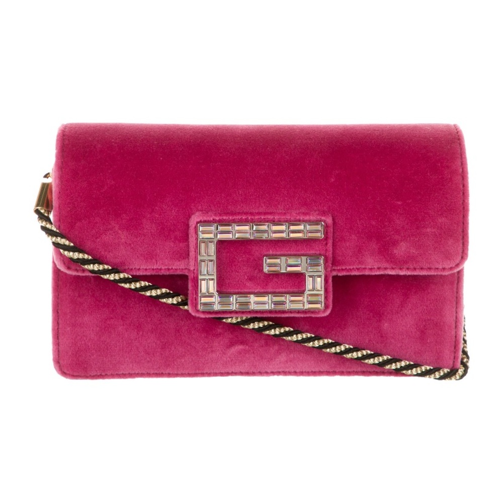 Gucci Broadway Crystal Embellished Velvet Bag